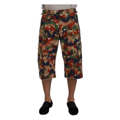 Multicolor Camouflage Cargo Shorts Dolce & Gabbana , Multicolor , Here...