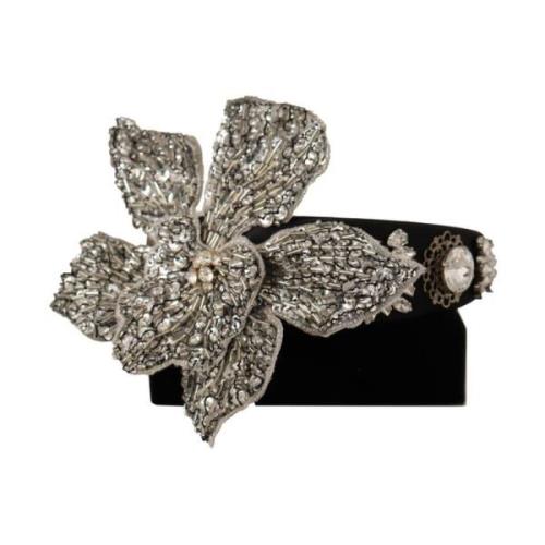 Authentieke Crystal Diadem Hoofdband Dolce & Gabbana , Black , Dames