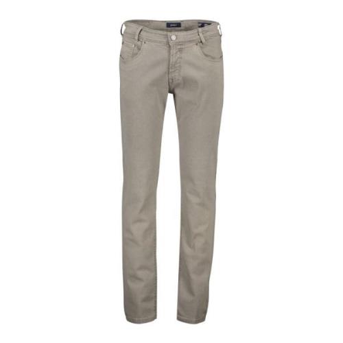 Bruine 5-Pocket Jeans Gardeur , Brown , Heren