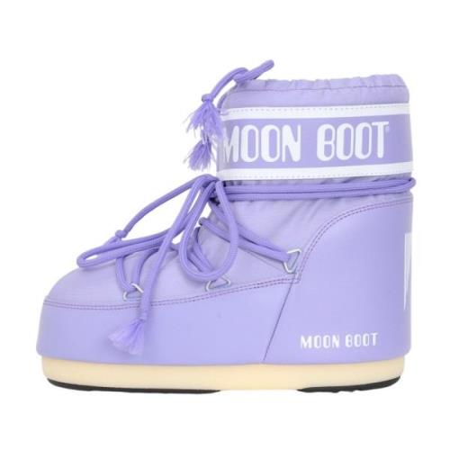 Paarse Casual Lage Profiel Enkellaarzen Moon Boot , Purple , Dames