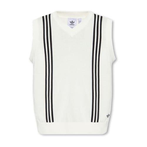 Vest met logo Adidas Originals , Beige , Heren