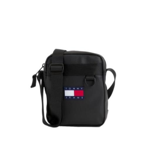 Retro-stijl Verhoogde Reporter Tas Tommy Jeans , Black , Heren