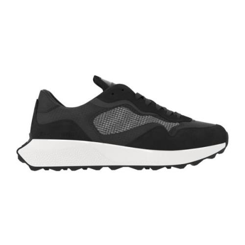 Zwarte Transparante Runner Sneakers Tommy Jeans , Black , Heren