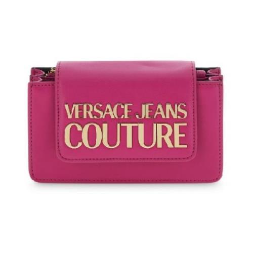 Fuchsia Mini Schoudertas voor Dames Versace Jeans Couture , Pink , Dam...