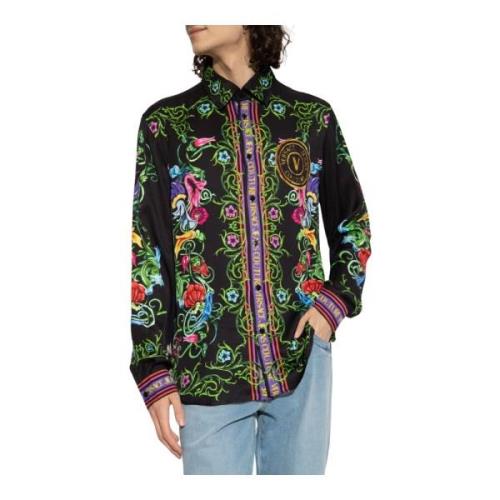 Bloemenprint Viscose Shirt - Versace Jeans Versace Jeans Couture , Bla...