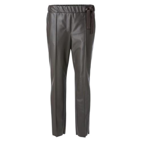 Leren broek met rechte pijpen Marc Cain , Gray , Dames