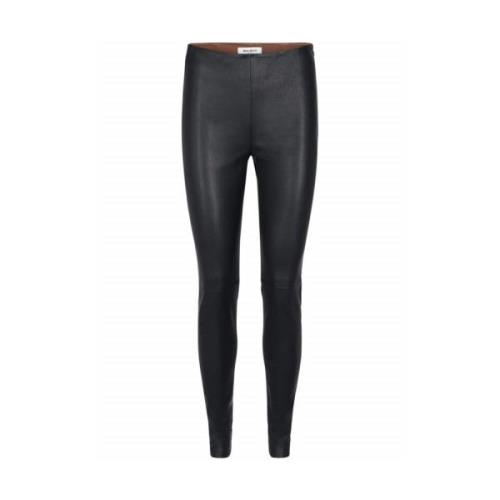 Stretch Leren Leggings MOS Mosh , Black , Dames