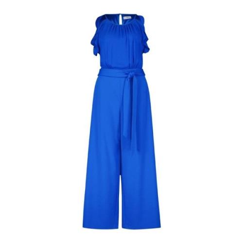 Jumpsuit met ruches vera mont , Blue , Dames