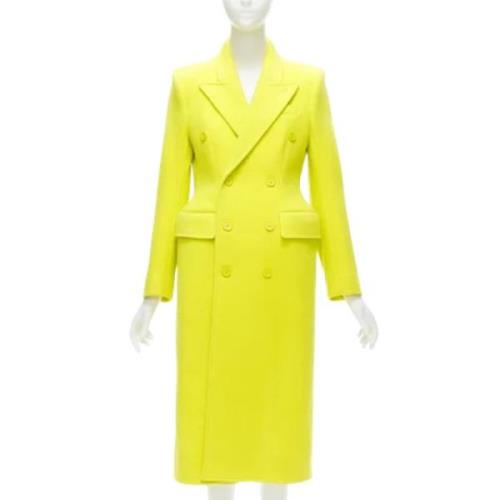 Pre-owned Wool outerwear Balenciaga Vintage , Yellow , Dames