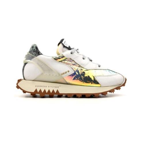 Snaky Mirror Sneakers voor Dames RUN OF , White , Dames