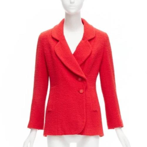 Pre-owned Wool outerwear Chanel Vintage , Red , Dames