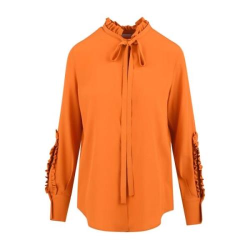 Overhemd met knoopsluiting en decoratieve mouwen Douuod Woman , Orange...