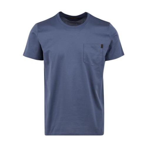 Blauwe T-shirts en Polos Moorer , Blue , Heren