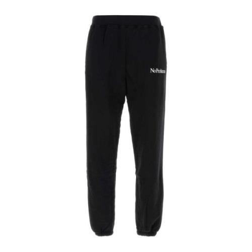 Zwarte katoenen joggers Aries , Black , Heren