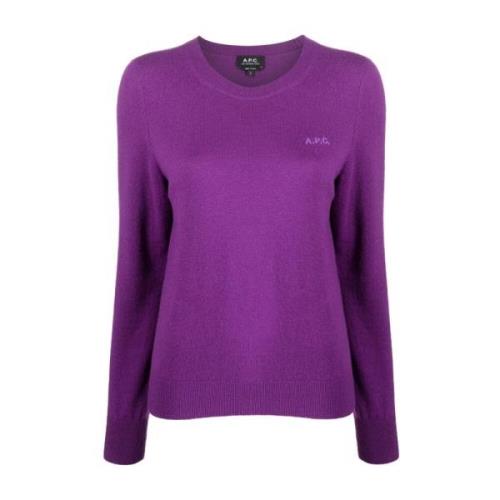 Paarse Sweater met Creweckline A.p.c. , Purple , Dames