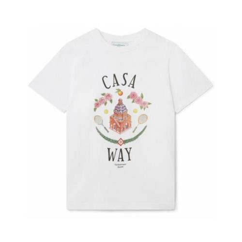 Casa Way Wit T-Shirt Casablanca , White , Heren