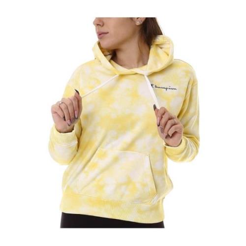 Tie Dye Hoodie Champion , Yellow , Dames