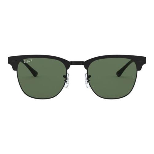 Polarized Metal Clubmaster Sungles Ray-Ban , Black , Heren