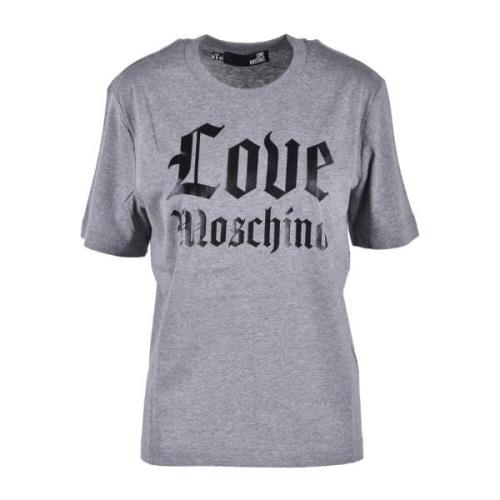 Grijze T-shirt voor vrouwen Love Moschino , Gray , Dames