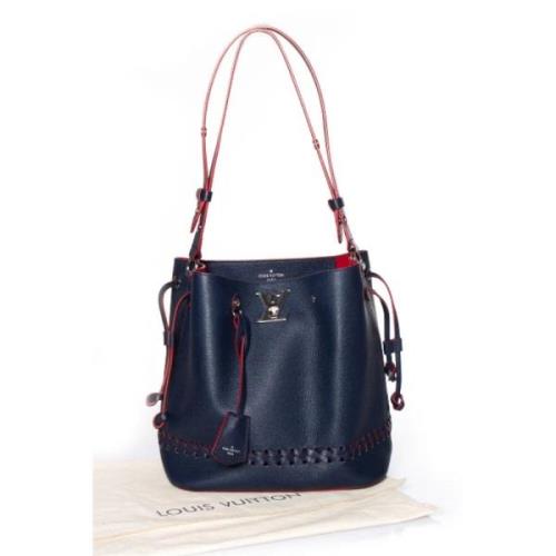 Pre-owned Leather handbags Louis Vuitton Vintage , Blue , Dames