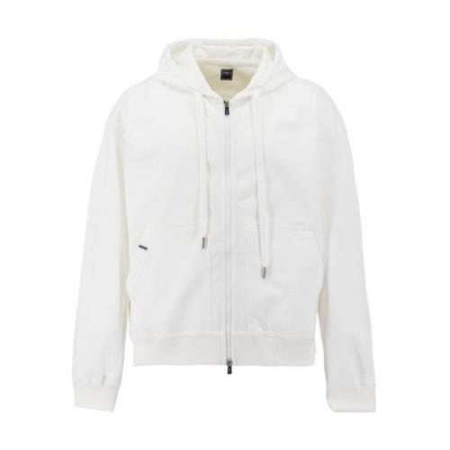 Hoodie Fedeli , White , Heren