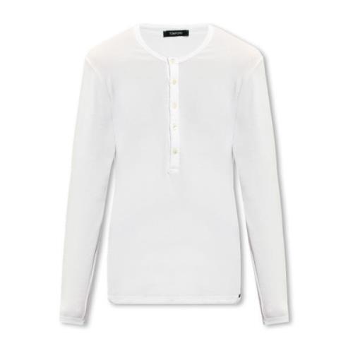 T-shirt met logo Tom Ford , White , Heren