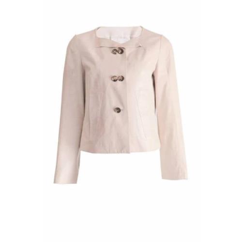 Pre-owned Leather outerwear Chloé Pre-owned , Pink , Dames