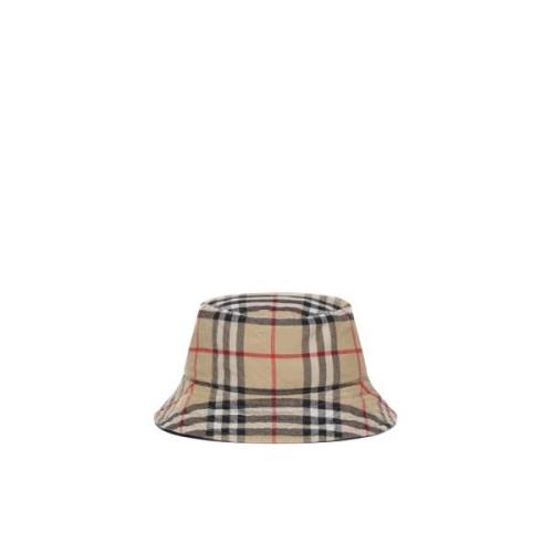 Vintage Check Bucket Hat Burberry , Beige , Heren