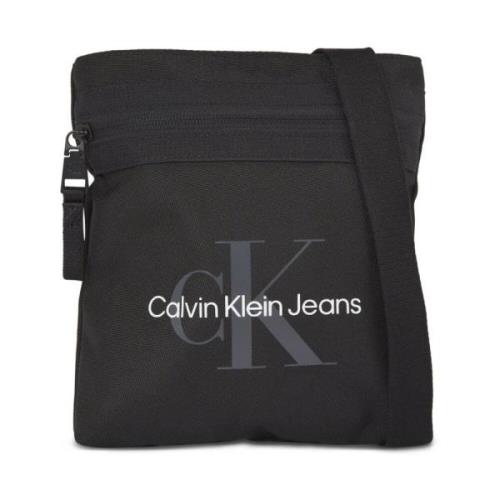 Zachte canvas schoudertas Calvin Klein , Black , Heren