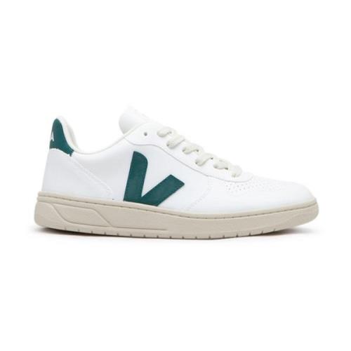 Witte/Groene Vegan Tennisgeïnspireerde Sneaker Veja , White , Dames