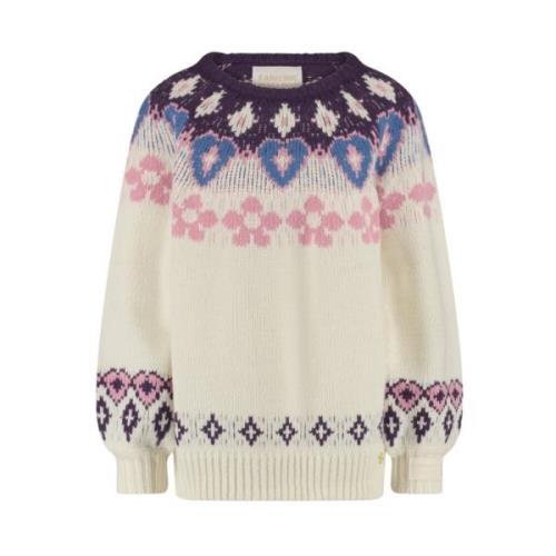 Fijngebreide Pullover met Design Details Fabienne Chapot , Multicolor ...