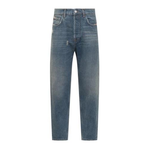 Straight Jeans Amish , Blue , Heren
