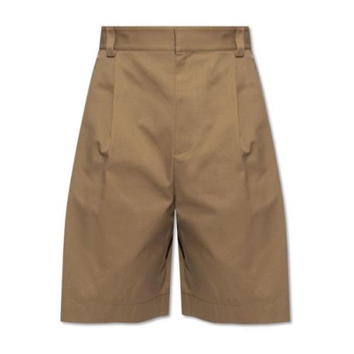 Katoenen shorts Bottega Veneta , Brown , Heren
