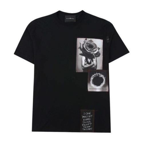 Modieuze Print T-Shirt voor Heren John Richmond , Black , Heren