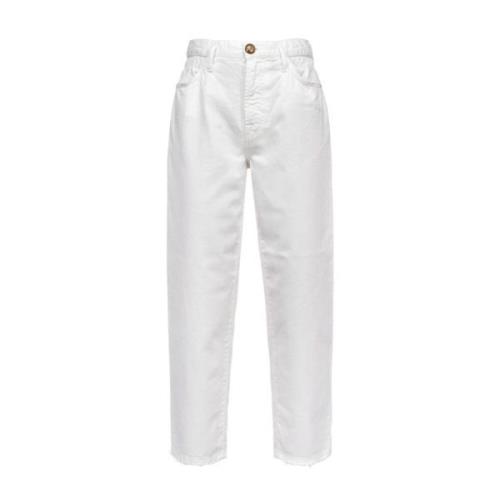 Flexi Maddie Mom-Fit Jeans met elastische taille Pinko , White , Dames