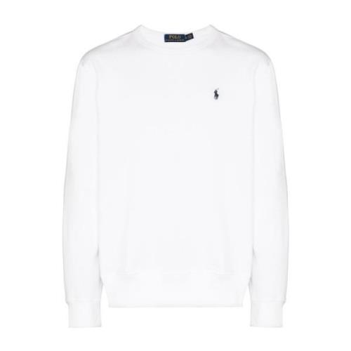 Wit Geborduurd Logo Sweatshirt Ralph Lauren , White , Heren