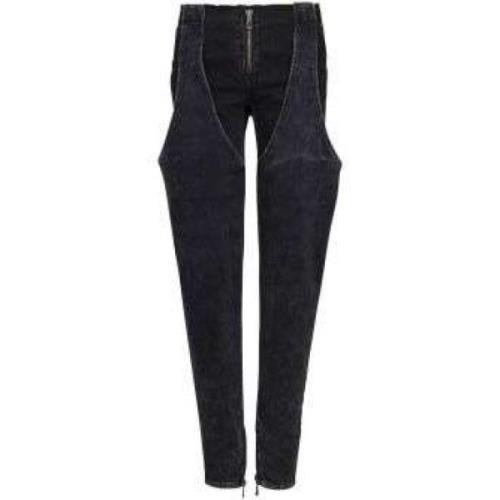 Gewen katoenen laagbouw jeans Balmain , Black , Dames