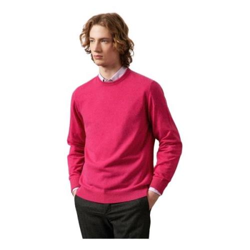 Kasjmier Crewneck Trui Massimo Alba , Pink , Heren