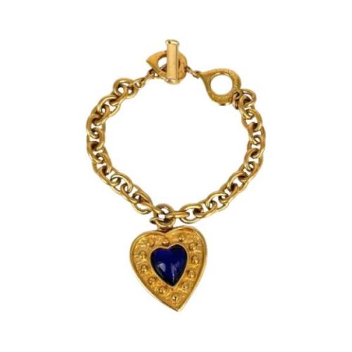 Pre-owned Metal bracelets Yves Saint Laurent Vintage , Yellow , Dames