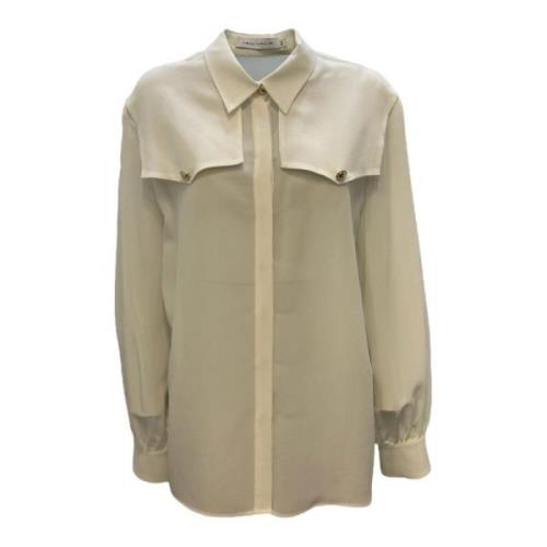 Witte Damesblouse Simona Corsellini , Beige , Dames