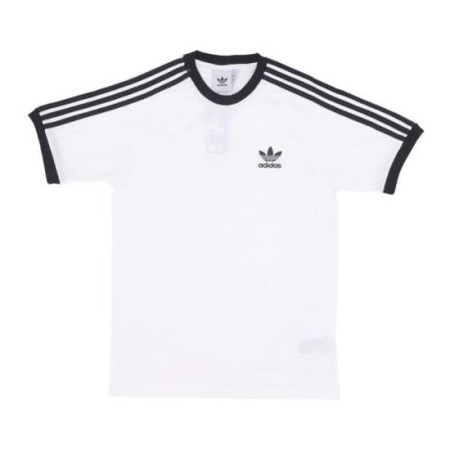 3-Stripes Tee - Streetwear Collectie Adidas , White , Heren