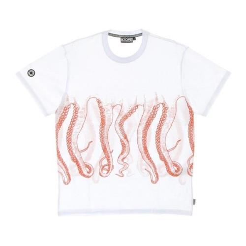 T-Shirts Octopus , White , Heren