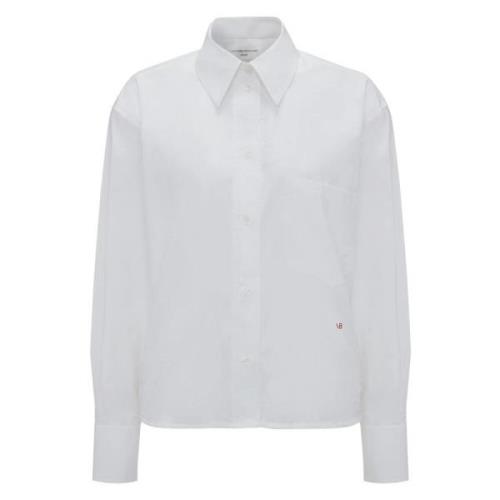 Geknipte Overhemd Victoria Beckham , White , Dames