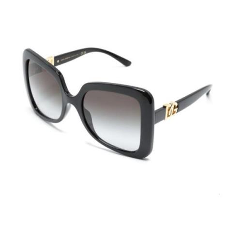 Zwarte zonnebril met originele hoes Dolce & Gabbana , Black , Dames