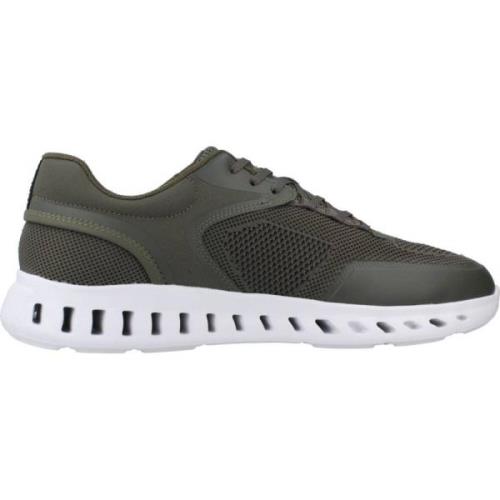 Casual Outstream Sneakers voor Mannen Geox , Green , Heren