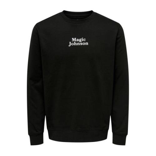 Stijlvolle Fleece Trui Only & Sons , Black , Heren