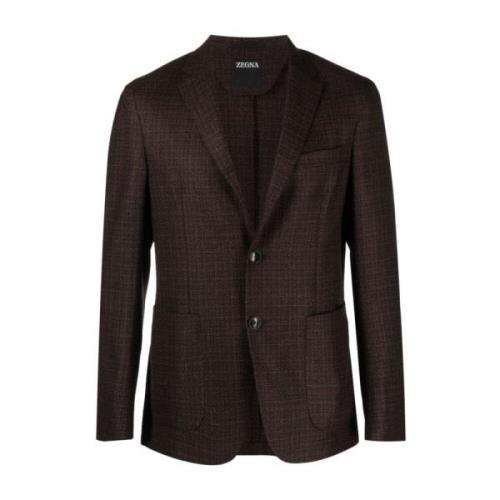 Klassieke Wollen Blazer Ermenegildo Zegna , Red , Heren