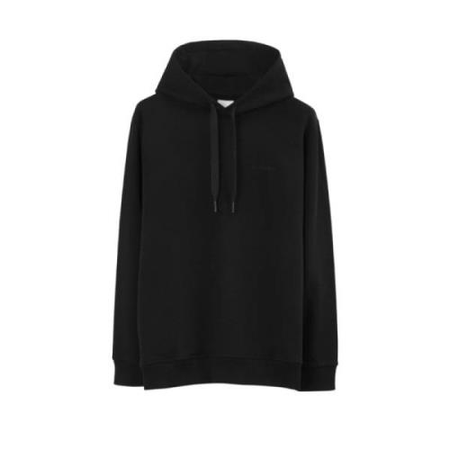 Zwarte katoenen hoodie met Equestrian Knight Design Burberry , Black ,...