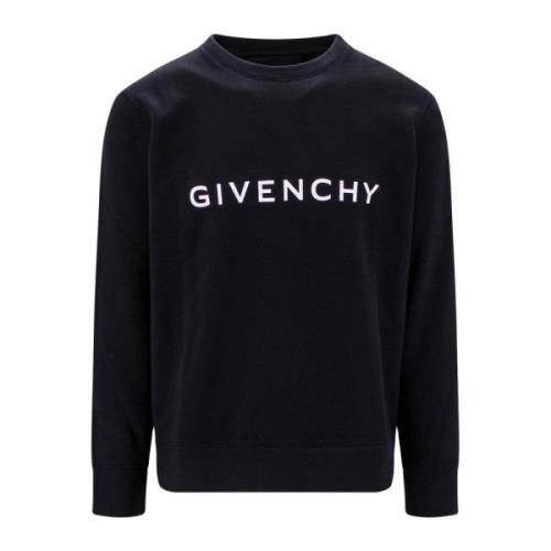 Katoenen sweatshirt met logo Givenchy , Black , Heren