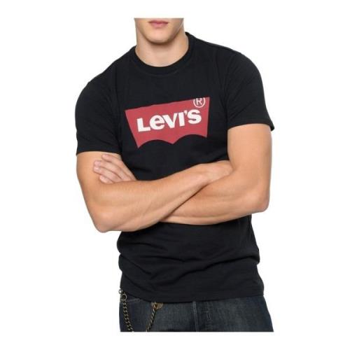 Iconisch Katoenen T-Shirt - Zwart, Rechte Pasvorm, Korte Mouwen Levi's...